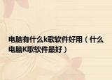 電腦有什么k歌軟件好用（什么電腦K歌軟件最好）