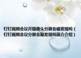 釘釘視頻會議開攝像頭分屏?xí)话l(fā)現(xiàn)嗎（釘釘視頻會議分屏?xí)话l(fā)現(xiàn)嗎簡介介紹）