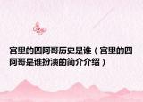 宮里的四阿哥歷史是誰（宮里的四阿哥是誰扮演的簡介介紹）