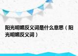 陽光明媚反義詞是什么意思（陽光明媚反義詞）
