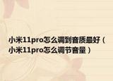小米11pro怎么調到音質最好（小米11pro怎么調節(jié)音量）