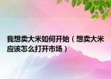 我想賣大米如何開始（想賣大米應(yīng)該怎么打開市場）