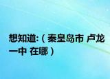 想知道:（秦皇島市 盧龍一中 在哪）