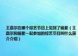 王嘉爾在哪個(gè)綜藝節(jié)目上見(jiàn)到了楊紫（王嘉爾和楊紫一起參加的綜藝節(jié)目叫什么簡(jiǎn)介介紹）