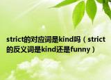 strict的對(duì)應(yīng)詞是kind嗎（strict的反義詞是kind還是funny）