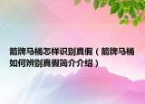 箭牌馬桶怎樣識別真假（箭牌馬桶如何辨別真假簡介介紹）
