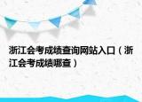 浙江會(huì)考成績(jī)查詢(xún)網(wǎng)站入口（浙江會(huì)考成績(jī)哪查）