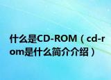 什么是CD-ROM（cd-rom是什么簡介介紹）