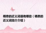 棲息的近義詞語(yǔ)有哪些（棲息的近義詞簡(jiǎn)介介紹）