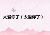 太愛你了（太愛你了）