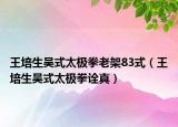 王培生吳式太極拳老架83式（王培生吳式太極拳詮真）