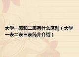 大學(xué)一表和二表有什么區(qū)別（大學(xué)一表二表三表簡介介紹）