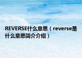 REVERSE什么意思（reverse是什么意思簡介介紹）