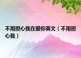 不用擔(dān)心我在愛你英文（不用擔(dān)心我）