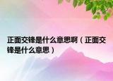 正面交鋒是什么意思?。ㄕ娼讳h是什么意思）