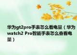 華為gt2pro手表怎么看電量（華為watch2 Pro智能手表怎么查看電量）