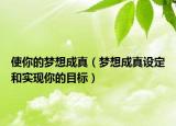 使你的夢(mèng)想成真（夢(mèng)想成真設(shè)定和實(shí)現(xiàn)你的目標(biāo)）