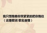 我只想抱著你哭緊緊的把你抱住（這是歌詞 歌名誰(shuí)懂）