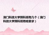澳門科技大學(xué)預(yù)科班有幾個(gè)（澳門科技大學(xué)預(yù)科班有啥要求）