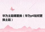 華為主題哪里換（華為p6如何更換主題）