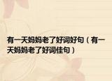 有一天媽媽老了好詞好句（有一天媽媽老了好詞佳句）