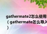gathermate2怎么使用（gathermate怎么導(dǎo)入）