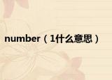 number（1什么意思）