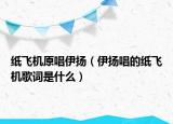 紙飛機原唱伊揚（伊揚唱的紙飛機歌詞是什么）