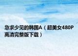 急求少見的韓國A（超美女480P高清完整版下載）