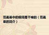 范蠡墓中的銅俎是干啥的（范蠡墓的簡介）