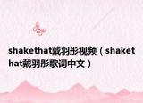 shakethat戴羽彤視頻（shakethat戴羽彤歌詞中文）