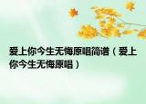 愛上你今生無(wú)悔原唱簡(jiǎn)譜（愛上你今生無(wú)悔原唱）