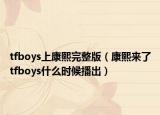 tfboys上康熙完整版（康熙來了tfboys什么時候播出）