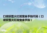 口袋妖怪火紅捉寵金手指代碼（口袋妖怪火紅捉寵金手指）