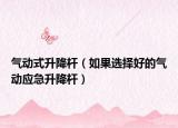 氣動式升降桿（如果選擇好的氣動應急升降桿）