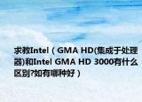 求教Intel（GMA HD(集成于處理器)和Intel GMA HD 3000有什么區(qū)別?如有哪種好）