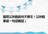 描寫公孫勝的句子原文（公孫勝事跡一句話概括）