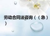 勞動(dòng)合同法咨詢（（急））