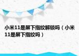 小米11是屏下指紋解鎖嗎（小米11是屏下指紋嗎）