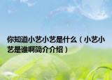 你知道小藝小藝是什么（小藝小藝是誰啊簡介介紹）