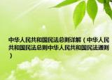 中華人民共和國民法總則詳解（中華人民共和國民法總則中華人民共和國民法通則）