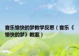 音樂愉快的夢教學(xué)反思（音樂《愉快的夢》教案）