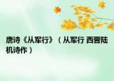 唐詩《從軍行》（從軍行 西晉陸機(jī)詩作）