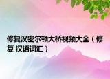 修復漢密爾頓大橋視頻大全（修復 漢語詞匯）