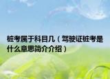 樁考屬于科目幾（駕駛證樁考是什么意思簡介介紹）