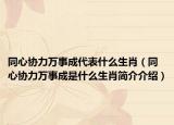 同心協(xié)力萬事成代表什么生肖（同心協(xié)力萬事成是什么生肖簡介介紹）