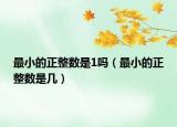最小的正整數(shù)是1嗎（最小的正整數(shù)是幾）