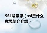 SSL啥意思（ssl是什么意思簡介介紹）
