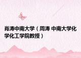 肖濤中南大學(xué)（周濤 中南大學(xué)化學(xué)化工學(xué)院教授）