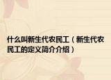 什么叫新生代農(nóng)民工（新生代農(nóng)民工的定義簡(jiǎn)介介紹）